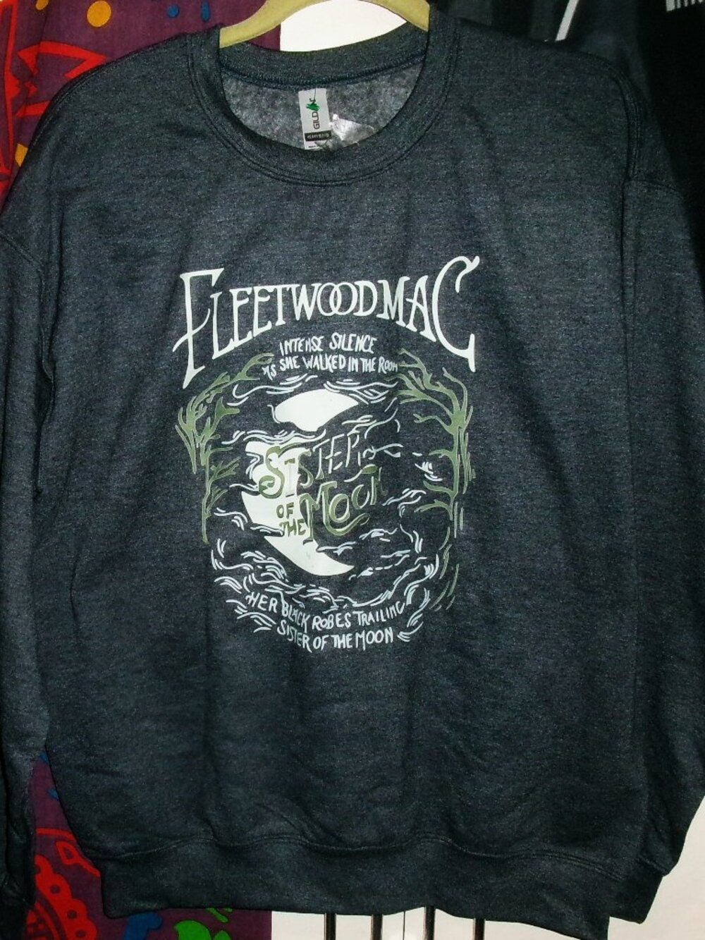 fleetwood mac sisters of the moon medium mint sweatshirt - rumors stevie nicks